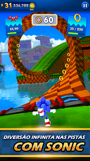 Sonic Dash — character selection screenshot